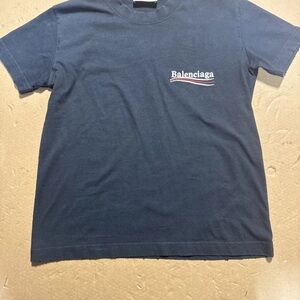 Balenciaga Wavy Logo Cotton Short Sleeve T-shirt S Size M